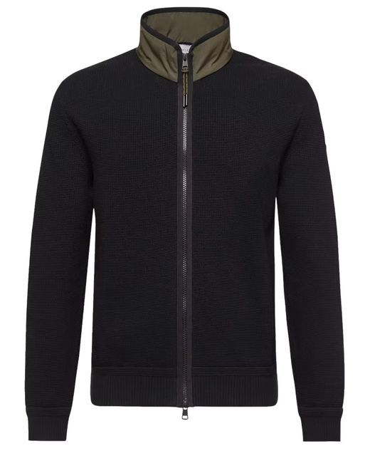Moncler Black Zippered Cardigan for men
