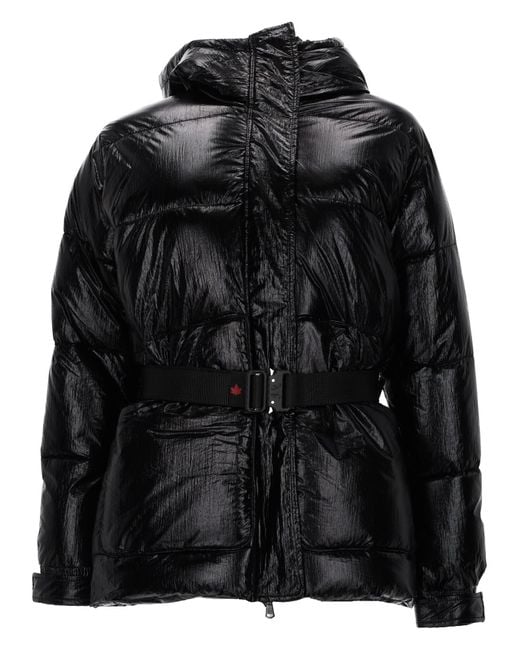Canadian Black Giacca Con Cintura E Cappuccio