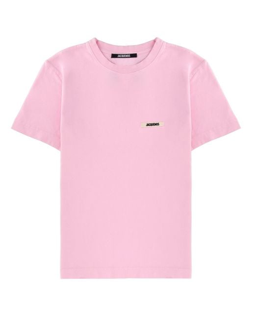 Jacquemus Pink Grosgrain Short Sleeve T-Shirt