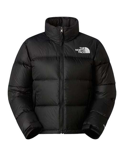 The North Face Black Retro Nuptse Cropped Puffer Duvet
