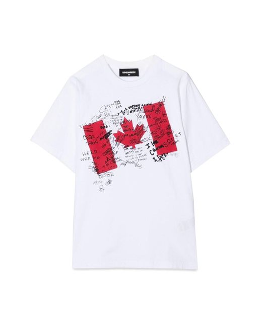 DSquared² White Flag T-Shirt