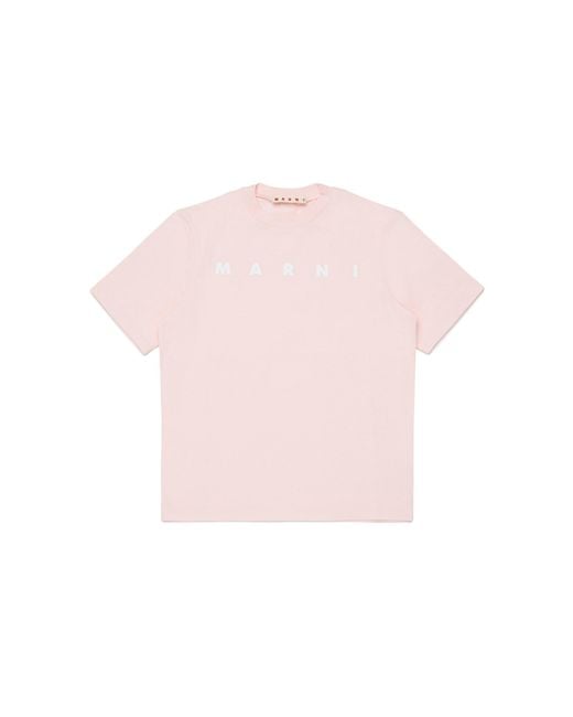 Marni Pink T Shirt With Logo