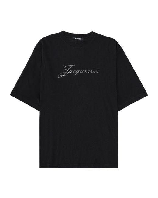 Jacquemus Black T-Shirt Con Logo for men