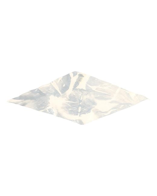 Alysi White Silk Scarf