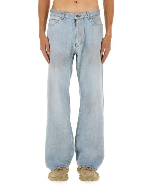 Balenciaga Blue Deconstructed Jeans for men