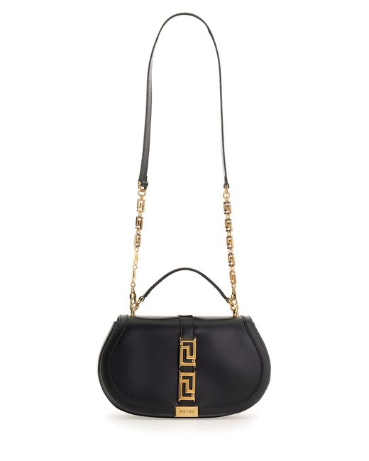 Borsa Greca Goddess di Versace in Black