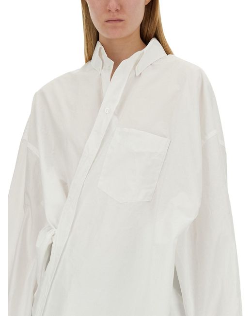 Camicia Wrap di Balenciaga in White
