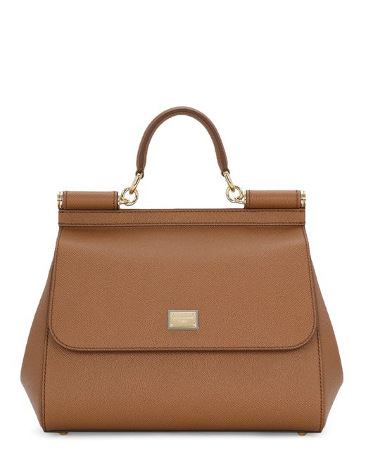 Dolce & Gabbana Brown Large Sicily Handbag
