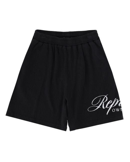 Represent Black Shorts With Logo for men