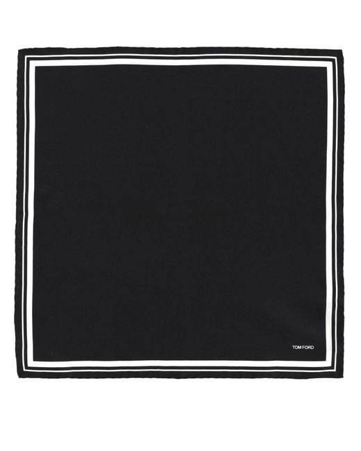 Tom Ford Black Pocket Handkerchief for men
