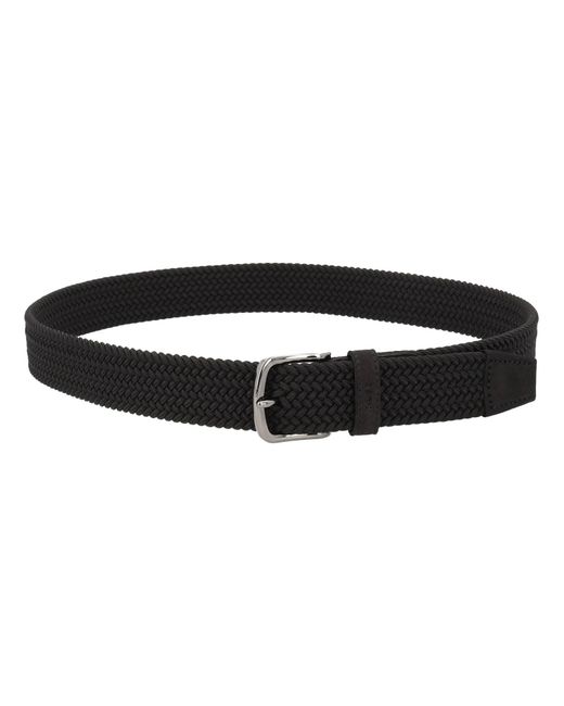 Boss Black Braided Belt for men