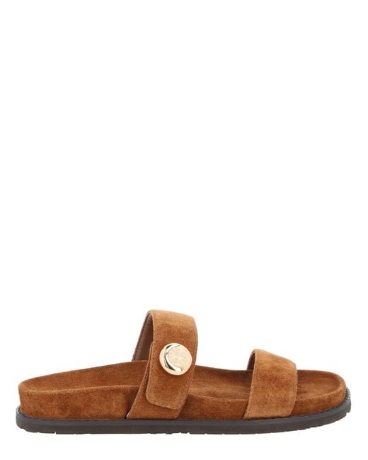 Tory Burch Brown Slip On Sandals