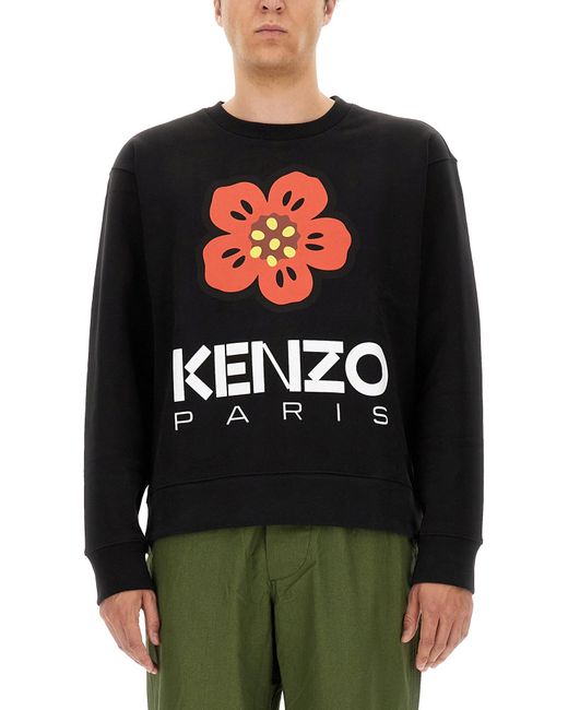 KENZO Black Flower Boke Sweatshirt for men