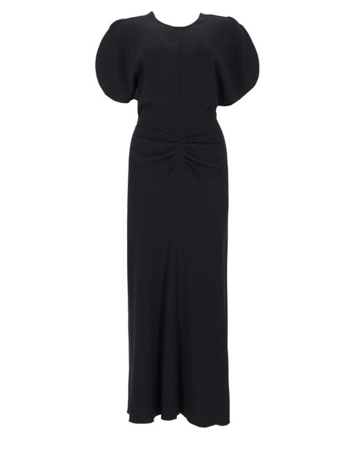 Victoria Beckham Black Abito Midi "Bela"