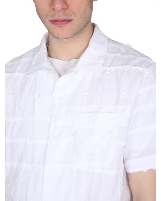 Camicia Con Ricami di Engineered Garments in White da Uomo