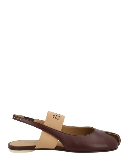 MM6 by Maison Margiela Brown Sandalo Slingback Anatomico