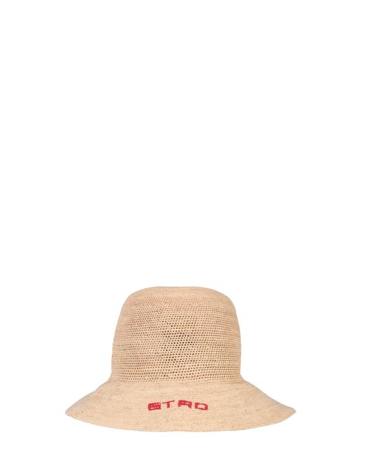 CAPPELLO IN RAFIA CON LOGO RICAMATO di Etro in Neutro | Lyst