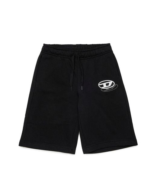 DIESEL Black Short With Logo