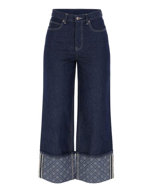 Tory Burch Blue Jeans With Lapels