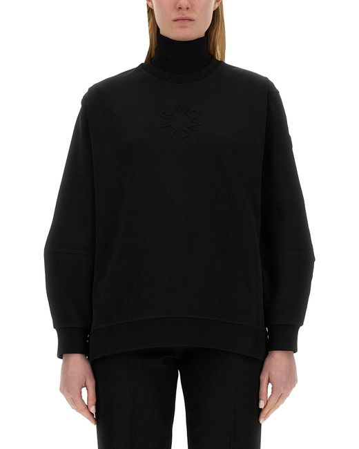 Moncler Black Sweatshirt With Logo
