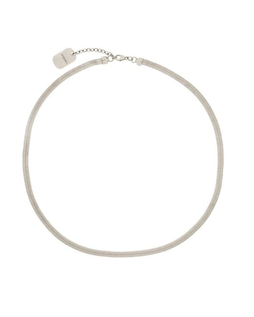 Saint Laurent White Collana A Catena for men
