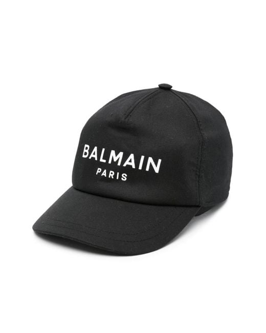 Balmain Black Hat With Logo