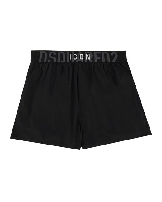 DSquared² Black Dsquared Swimsuit With Logo for men