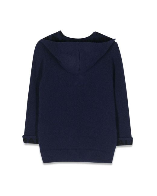 Balmain Blue Short Double-Breasted Coat