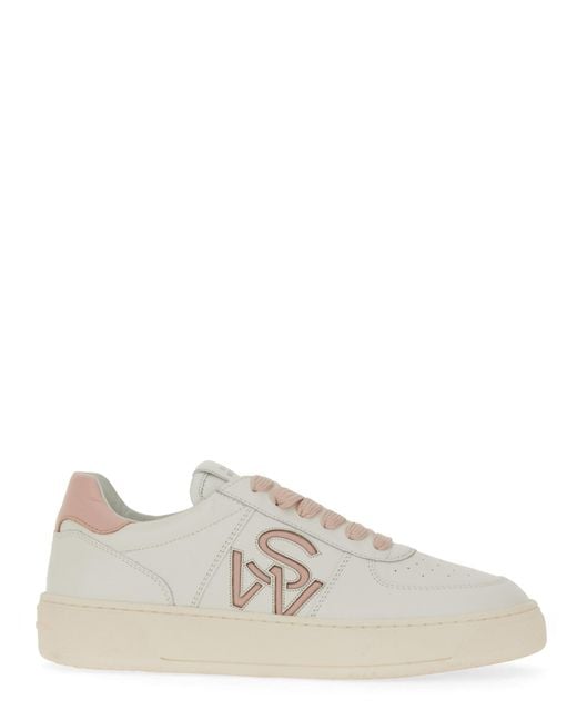 Sneaker Con Logo di Stuart Weitzman in White