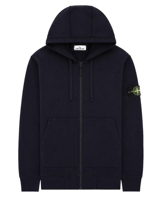 Stone Island Blue Felpa Con Cappuccio for men