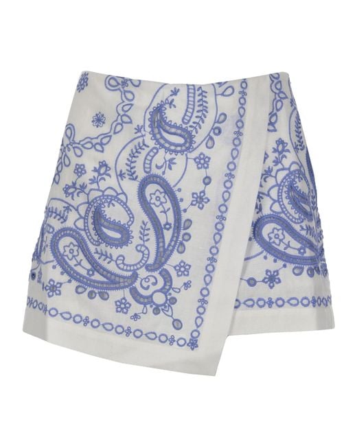 Self-Portrait Blue Skort