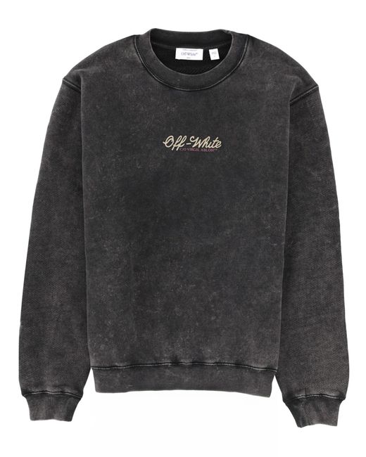 Off-White c/o Virgil Abloh Black Logo Crew Neck Sweatshirt