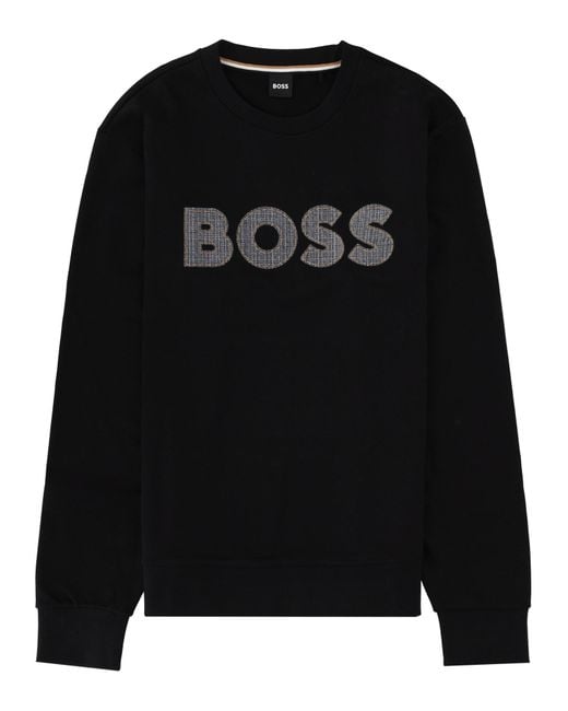 Boss Black Felpa Con Logo for men