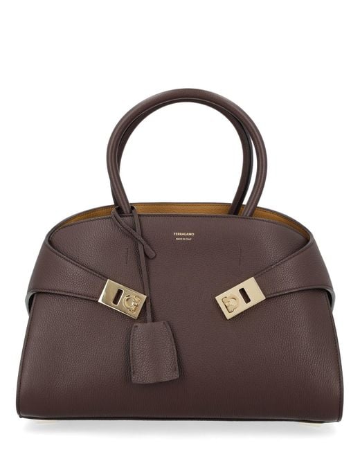 Ferragamo Brown Borsa "Hug" Medium