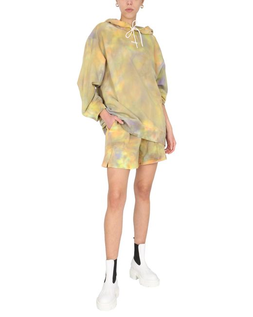 Shorts donna altri materiali di MSGM in Yellow
