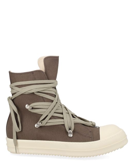 Rick Owens Brown High-Lace Megalace Sneakers for men