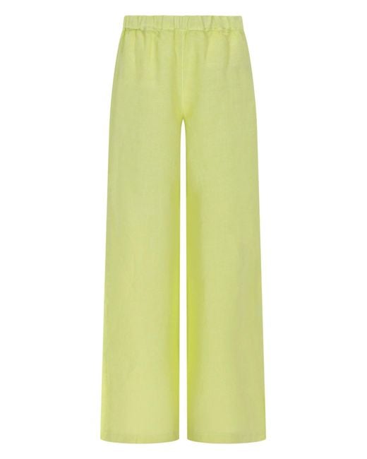 120% Lino Yellow Pantalone