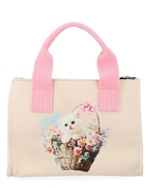 MSGM Pink Cotton Polyester Handbag