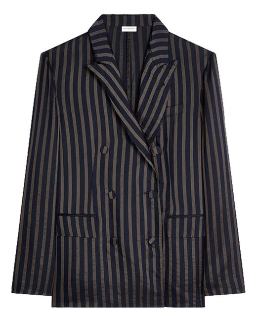Dries Van Noten Black Soft Cupro Blazer for men