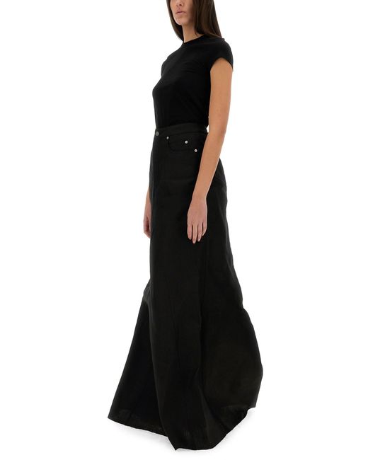 Gonna Lunga di Rick Owens in Black