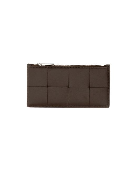 Bottega Veneta Brown Mini Zip Card Holder for men
