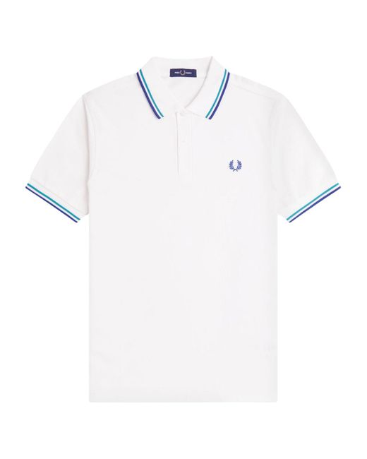 Fred Perry White Polo Con Logo for men