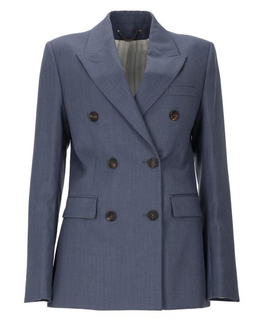 Golden Goose Deluxe Brand Blue Baby Double Breasted Blazer