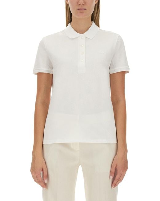 Lacoste White Polo With Logo