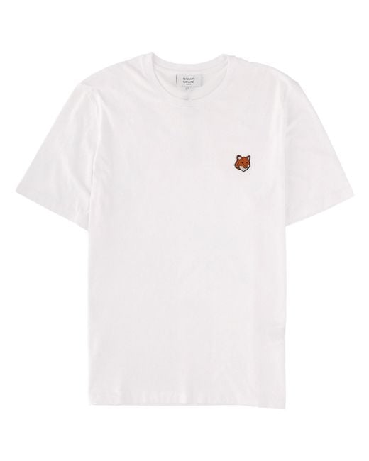 Maison Kitsuné White "Fox Head" T-Shirt for men