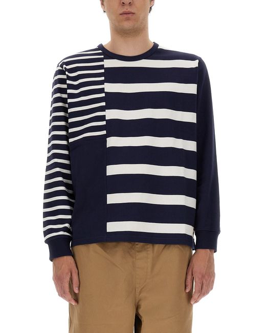 UMBRO X YMC Blue "60S" Patchwork Sweatshirt for men