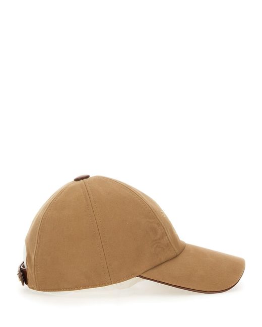 Cappello con visiera rienza di Max Mara in Natural