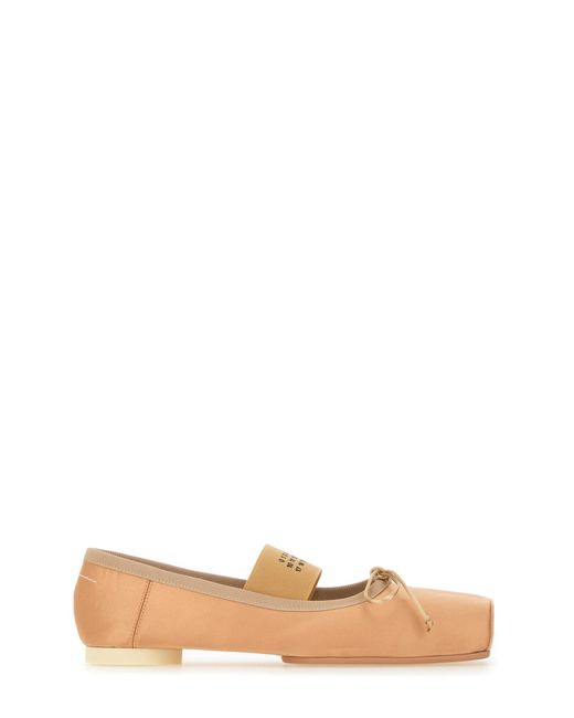 Ballerina Con Logo di Dolce & Gabbana in Natural