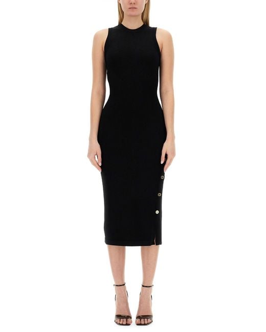 Moschino Black Buttoned Dress