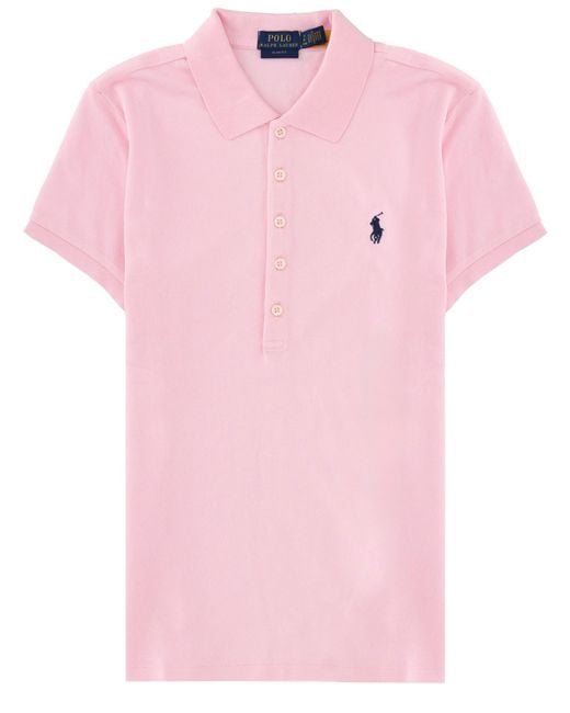 Polo Ralph Lauren Pink Polo Con Logo Ricamato